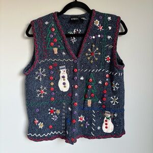 Vintage Erika Christmas Sweater Vest